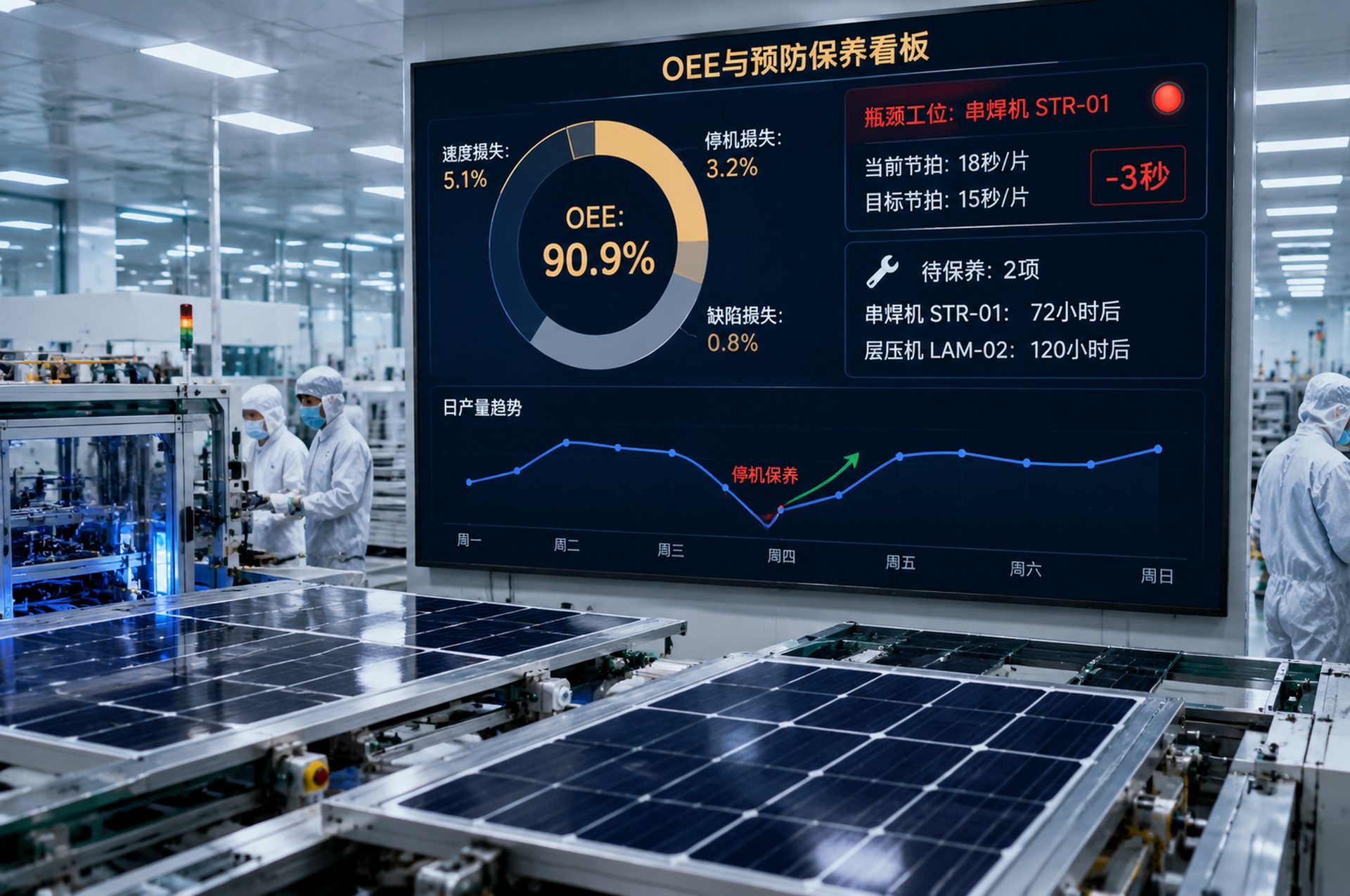 光伏组件线 OEE